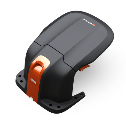 Segway Navimow i Series robot lawn mower charging station garage.