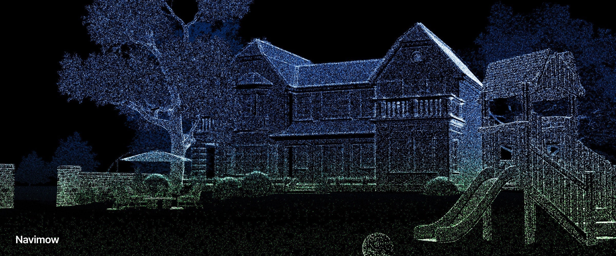 Navimow i110N robot lawn mower creates this detailed LiDAR scan.