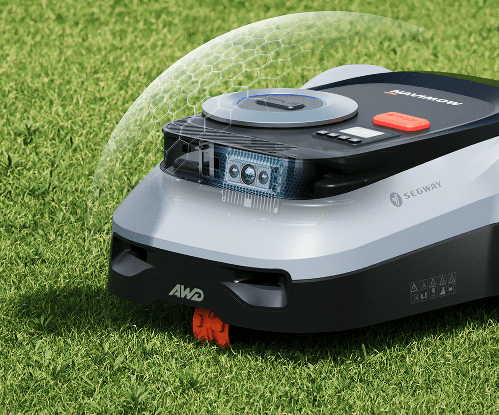 Segway Navimow i Series robot lawn mower on a lawn.