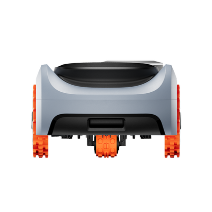 Navimow i110N robot lawn mower seen from the rear side.